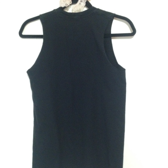 CIVIL Black and Gold Print Ballout Pour it Up Raw Edge Muscle Tank - Picture 6 of 8